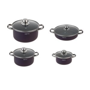 سرویس قابلمه گرانیت 8 پارچه لینا کاج تفلون