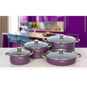 سرویس قابلمه گرانیت 8 پارچه لینا کاج تفلون