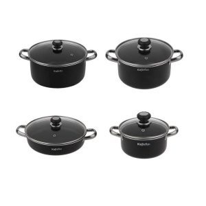 سرویس قابلمه تفلون 8 پارچه لینا کاج تفلون