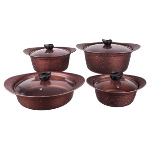 سرویس قابلمه 8 پارچه تفلون ساینا کاج تفلون