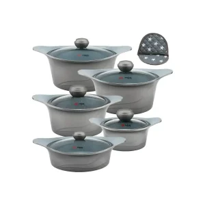 سرویس قابلمه 12 پارچه گرانیت ام جی اس طرح کره ای C