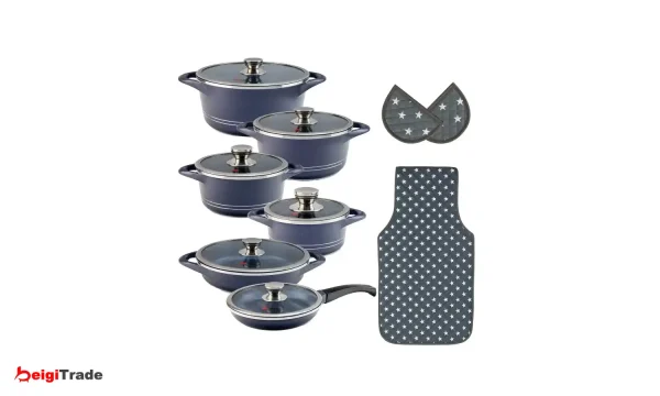 سرویس قابلمه 15 پارچه گرانیتی ام جی اس ایتالیا B