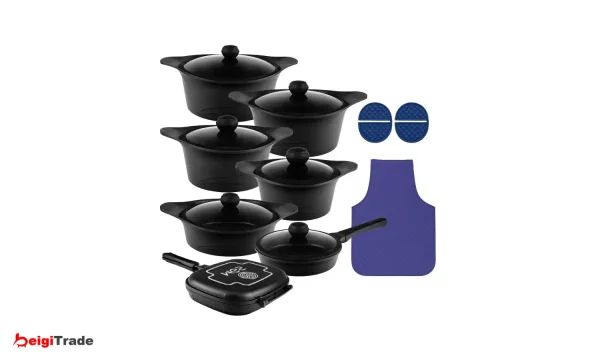 سرویس قابلمه 19 پارچه گرانیت ام جی اس طرح کره ای C