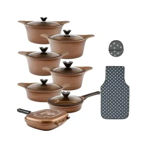 سرویس قابلمه 19 پارچه گرانیت ام جی اس طرح کره ای C