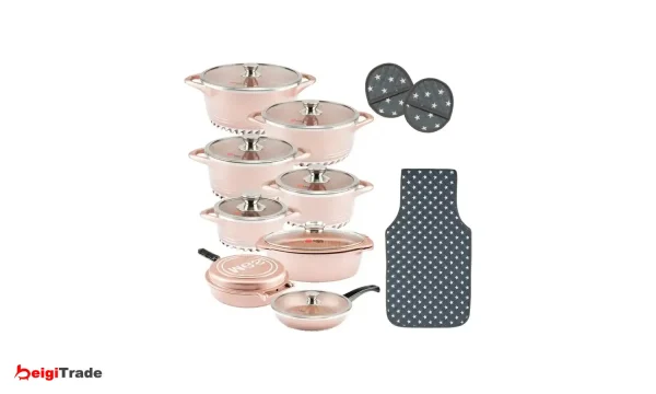 سرویس قابلمه 22 پارچه گرانیت ام جی اس طرح ایتالیا C